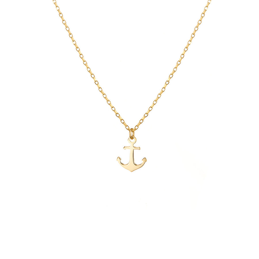Small Anchor 9ct Gold Necklace