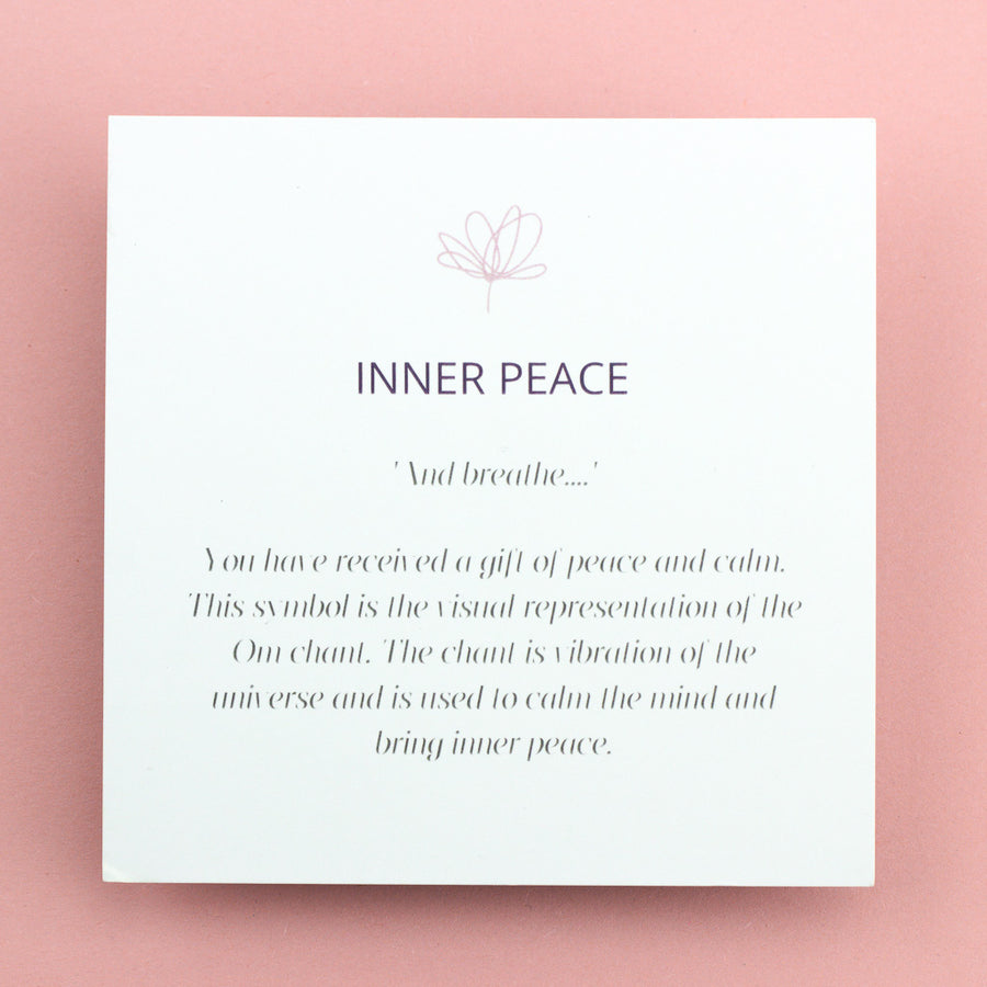 Inner Peace Card- Quote and explanation about your Liwu Jewellery which represents Inner Peace