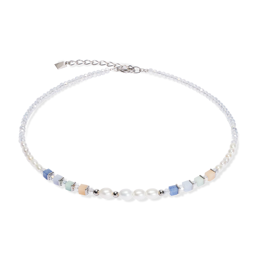 Necklace Cosmic Pearls Soft Silver