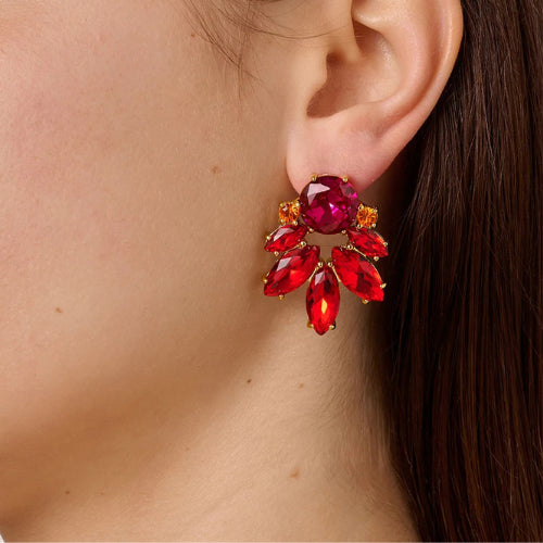 Drago SG Red / Pink Earrings