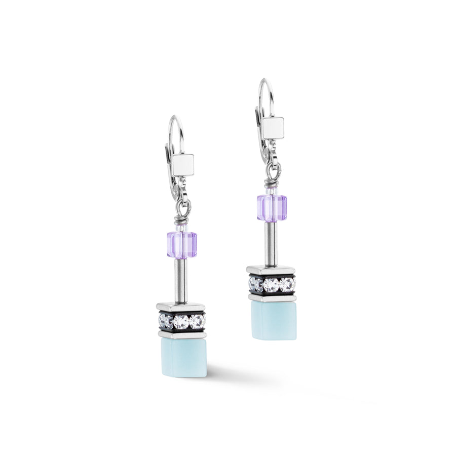 GeoCUBE® Iconic earrings aqua-lilc 2838202026
