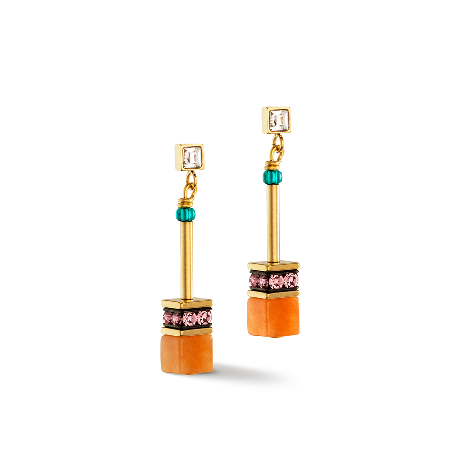GeoCUBE® Iconic earrings Sunset gold 2838200211