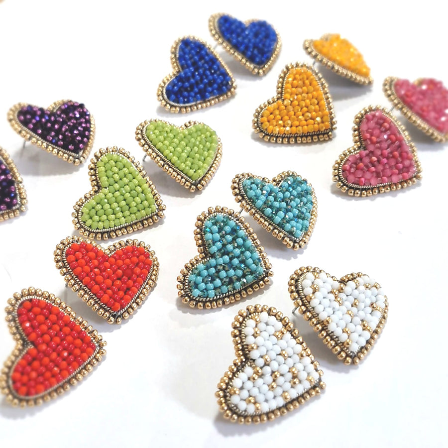 Sacred Mini Heart Stud Earrings