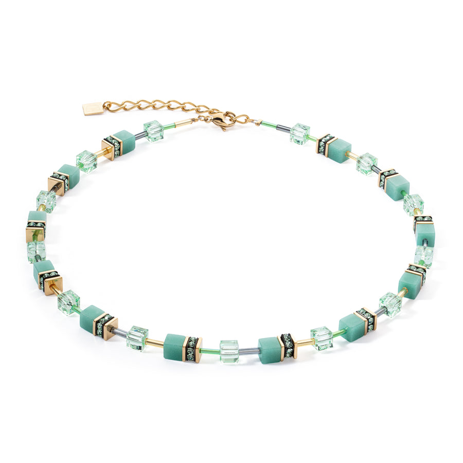 GeoCUBE® Iconic Mono Gold necklace green 4020100533