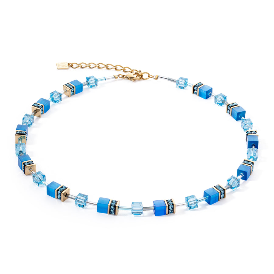 GeoCUBE® Iconic Mono Gold necklace turquoise 4020100600