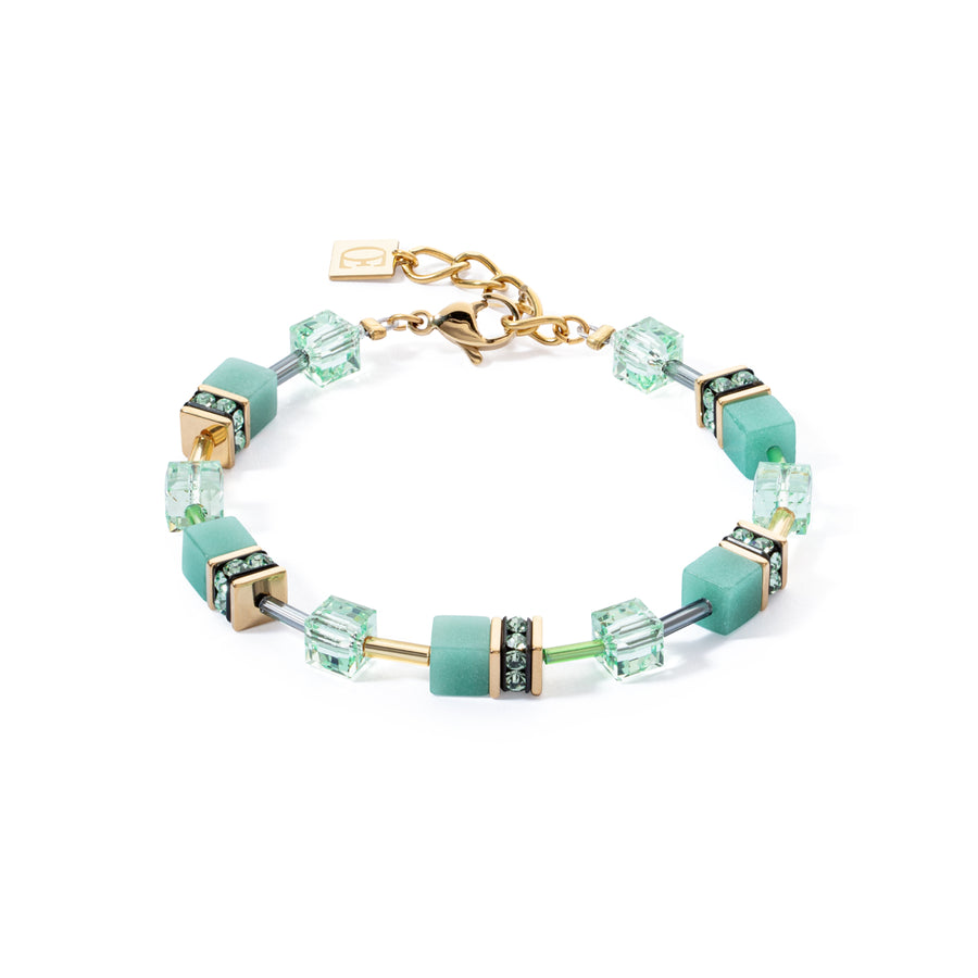 GeoCUBE® Iconic Mono Gold bracelet green 4020300533