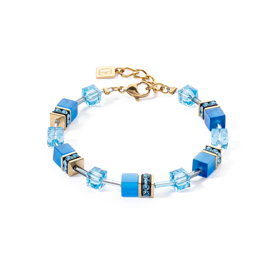 GeoCUBE® Iconic Mono Gold bracelet turquoise 4020300600