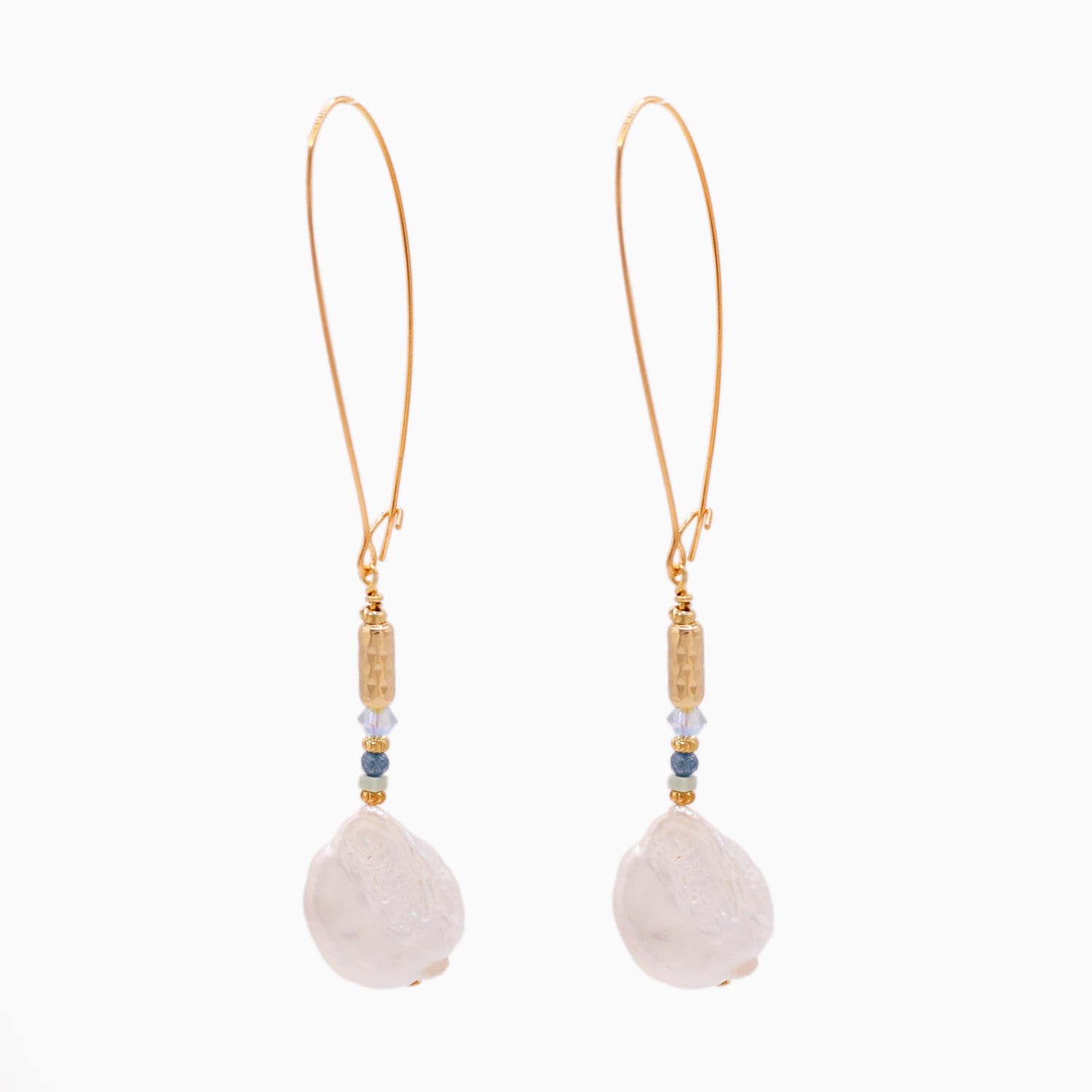 Atlantic Drift Large Pearl Earrings-Long