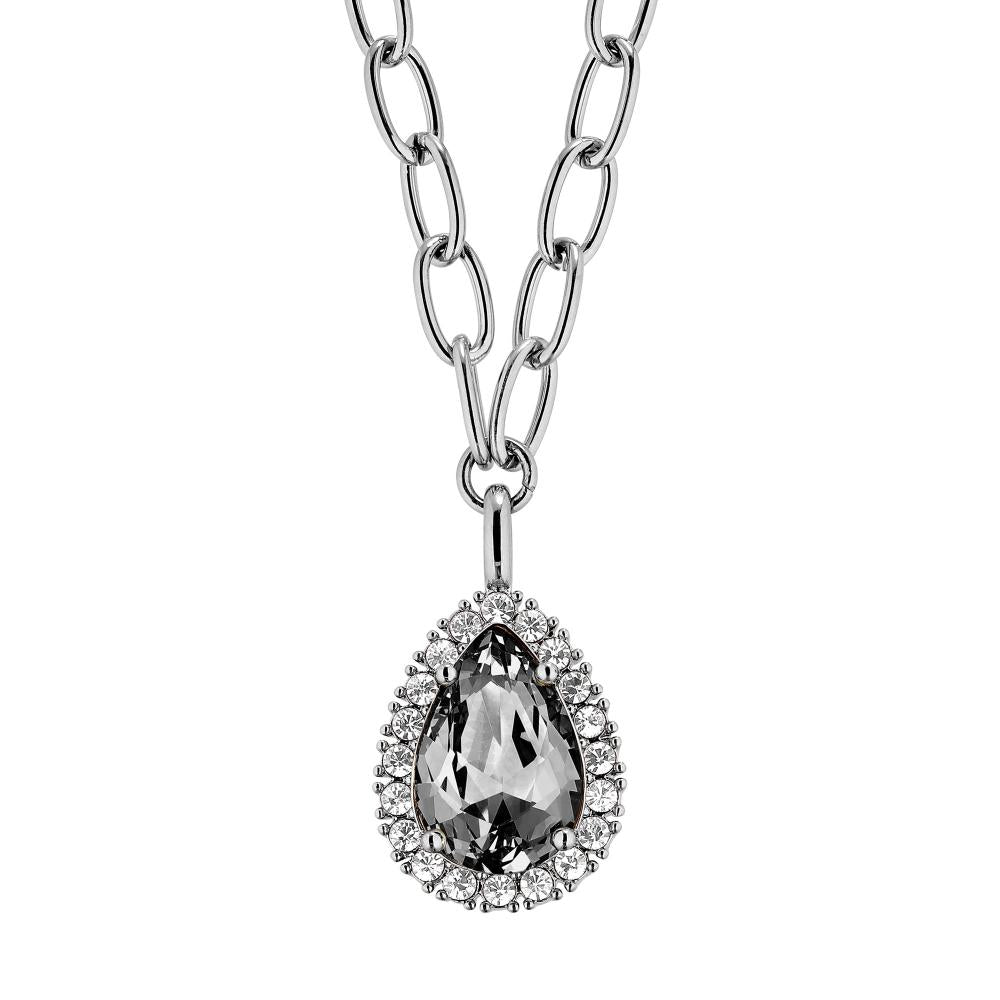 Metta SS Grey/Crystal Necklace