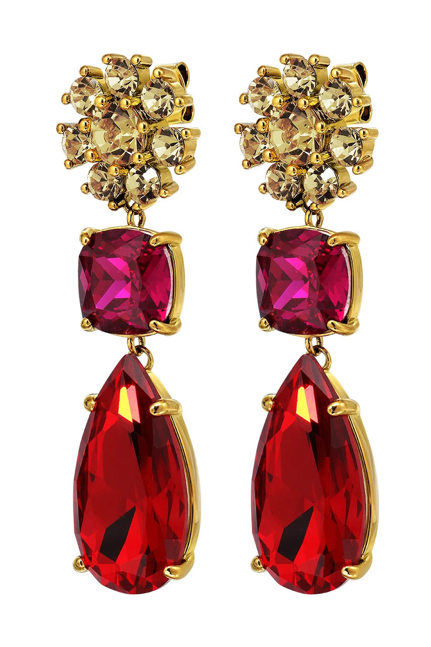 Misia SG Red / Pink Earrings