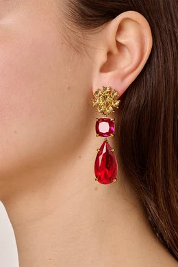 Misia SG Red / Pink Earrings