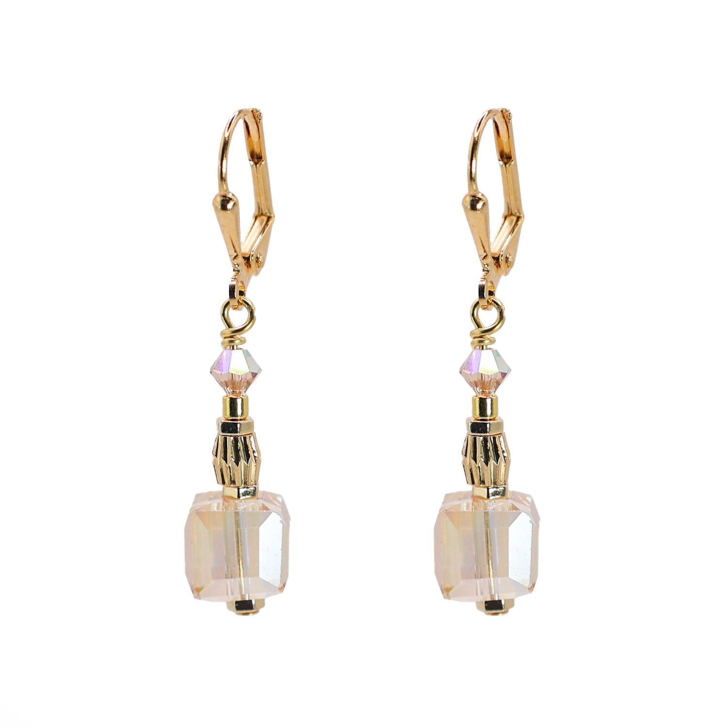 AMARA Cube Earrings- Gold Short