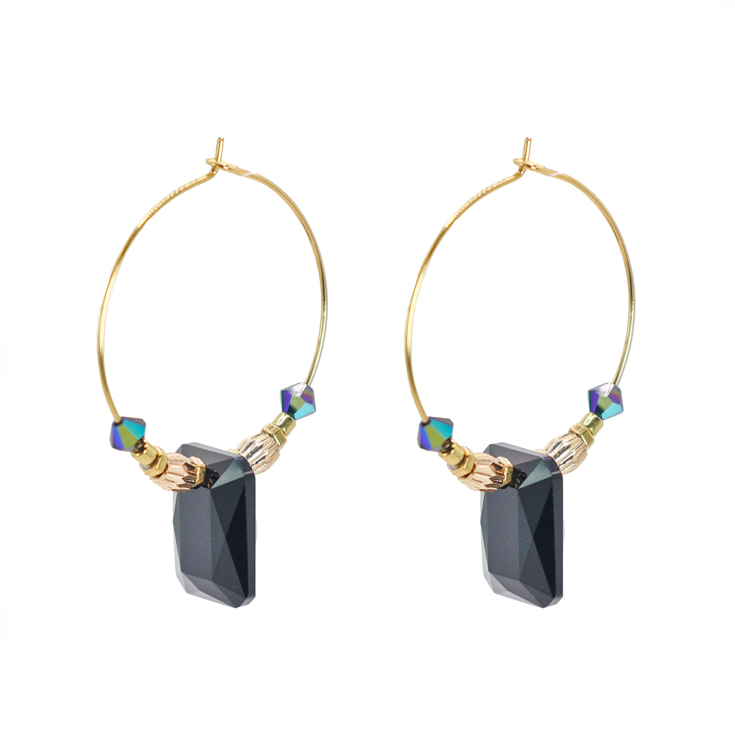 Amara Luxe Hoops - Black