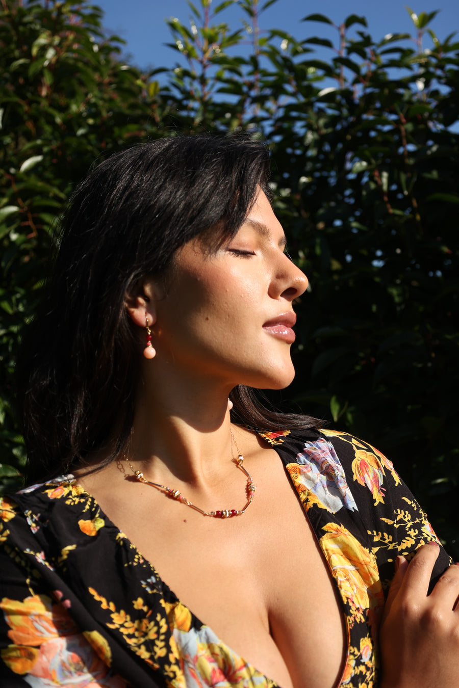 Fiora Stone Earrings - Short