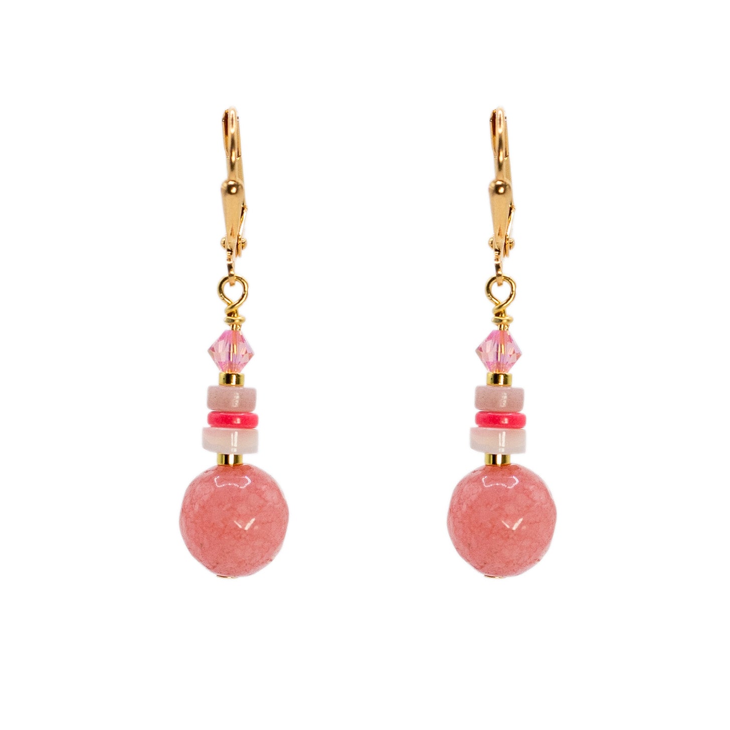 Kaleidoscope Pink Earrings - Short