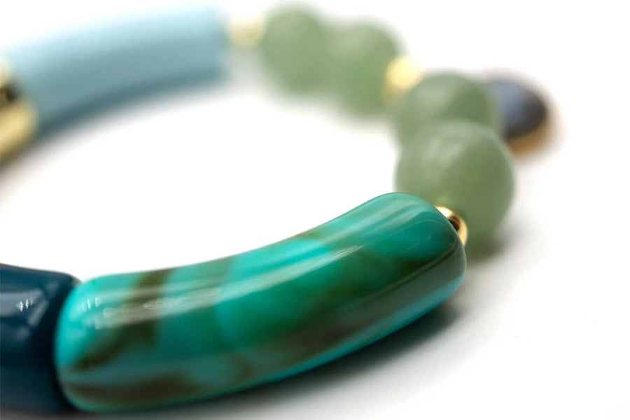 Mix Golden Blue Bracelet