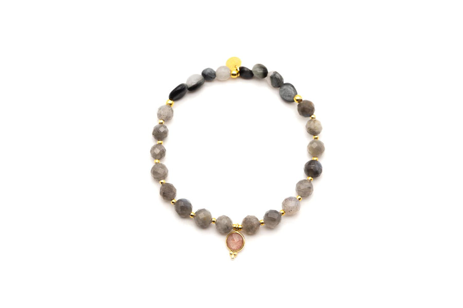 Mala Single Grey Glamour Bracelet