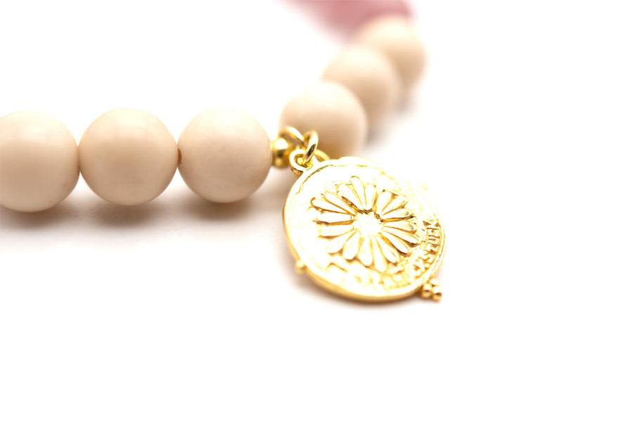 Mala Single Rose Moon Bracelet