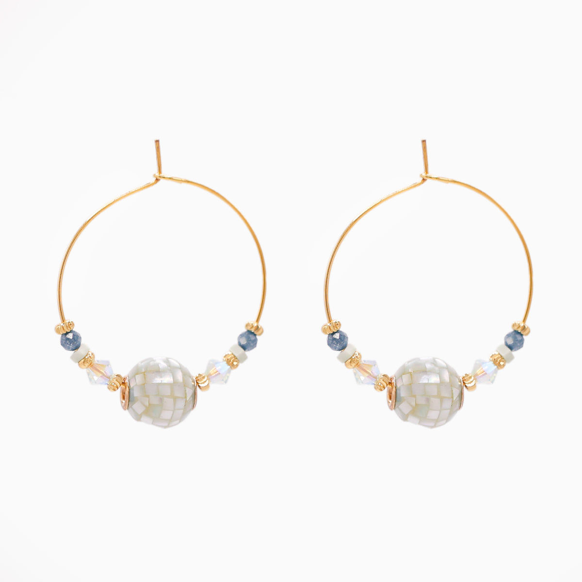 Atlantic Drift Mother of Pearl Hoops
