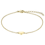 This delicate heart bracelet is perfect as an everyday staple.&nbsp;&nbsp;  925 Sterling Silver. Yellow Gold Plated Silver. B1016/B1016Y