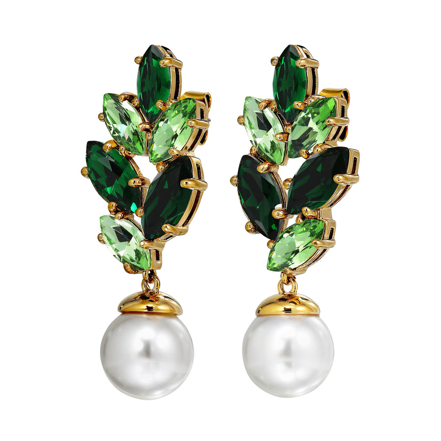Balete SG Green / White Earrings