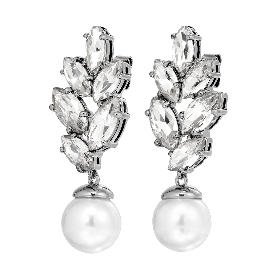 Balete SS Crystal / White Earrings