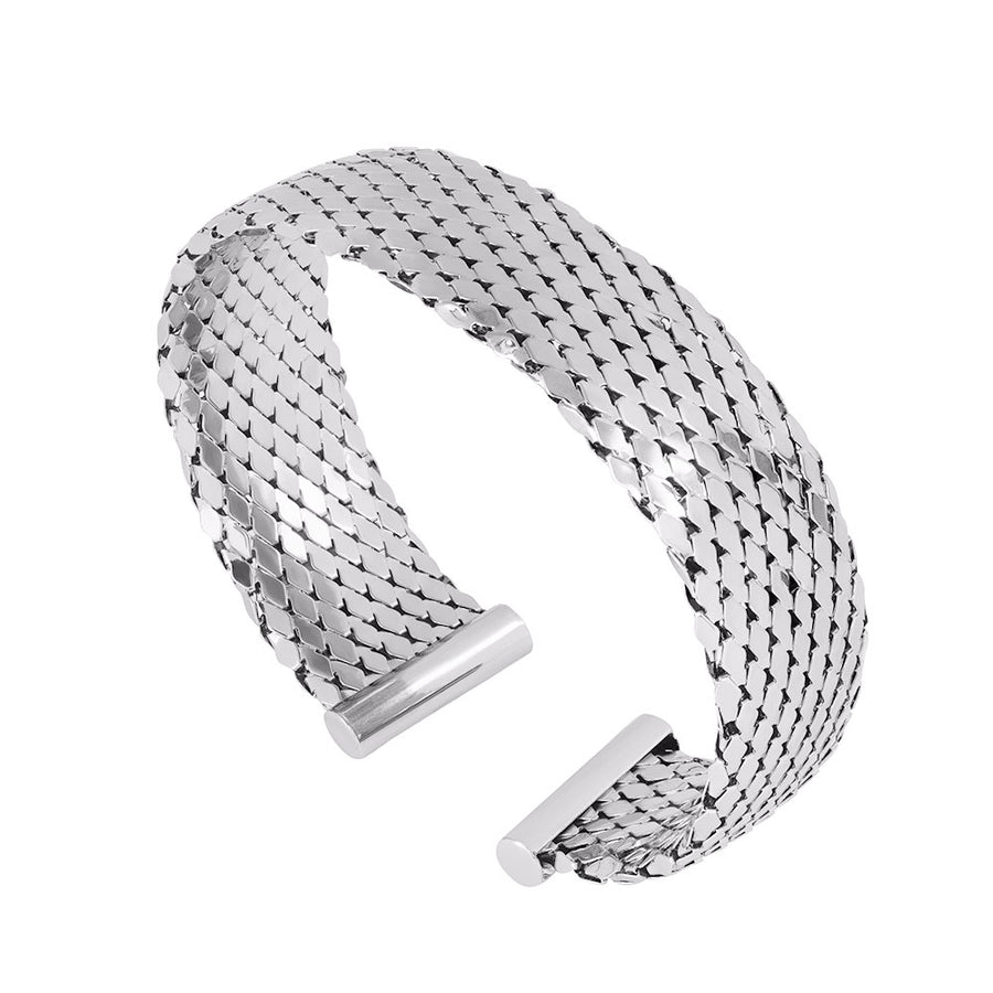 Athena Scale Rigid Bracelet - Silver