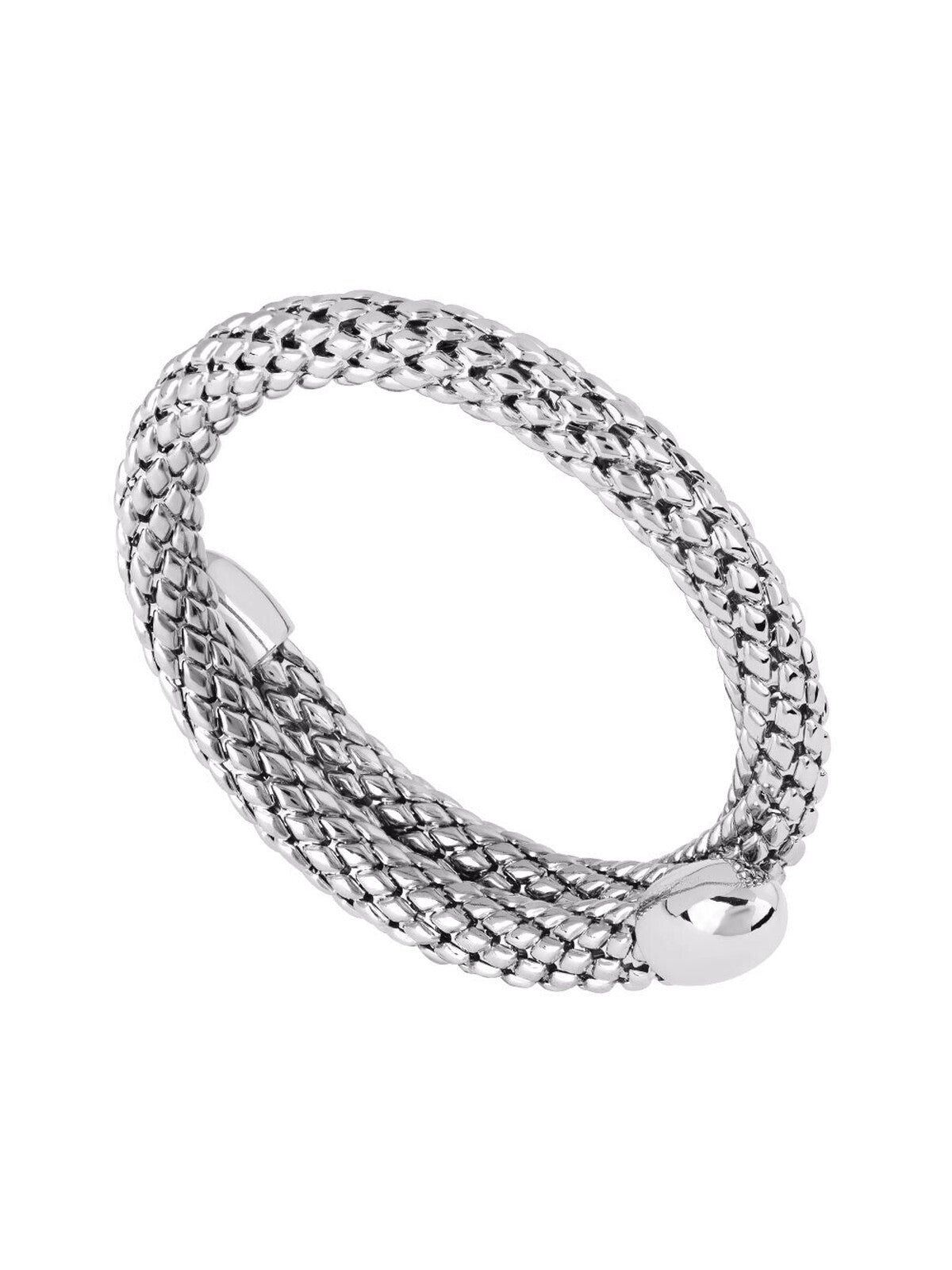 Athena Single Tubular Scale Rigid Bracelet