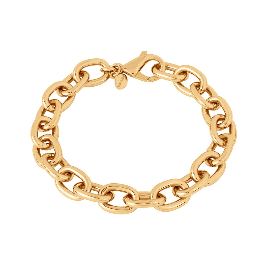 Athena Bracelet Bold Rectangular Links - Gold