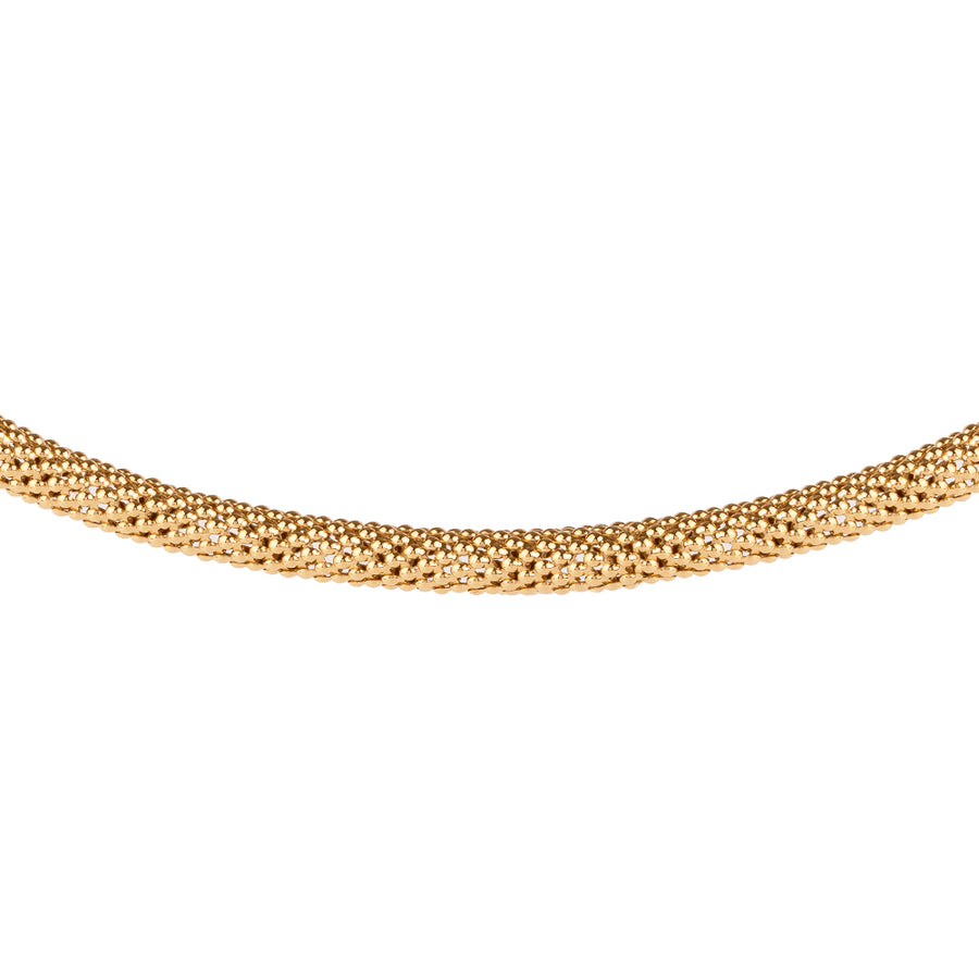 Athena Tubular Mesh Necklace - Gold