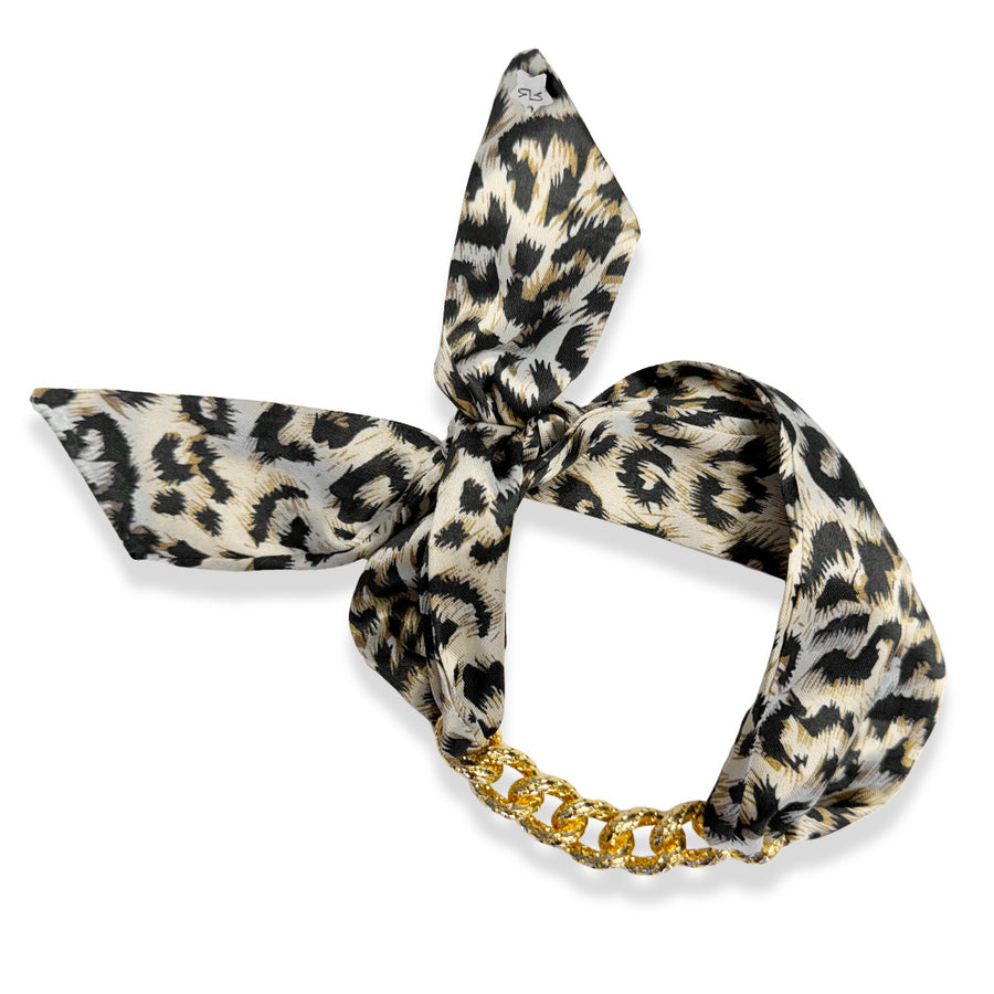 La Dolca Vita Ribbon with chain (Leopard)