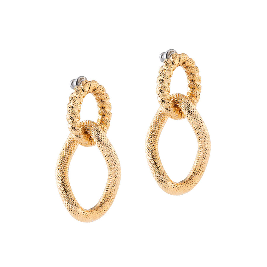 Diva Earring with Double Mixed Link