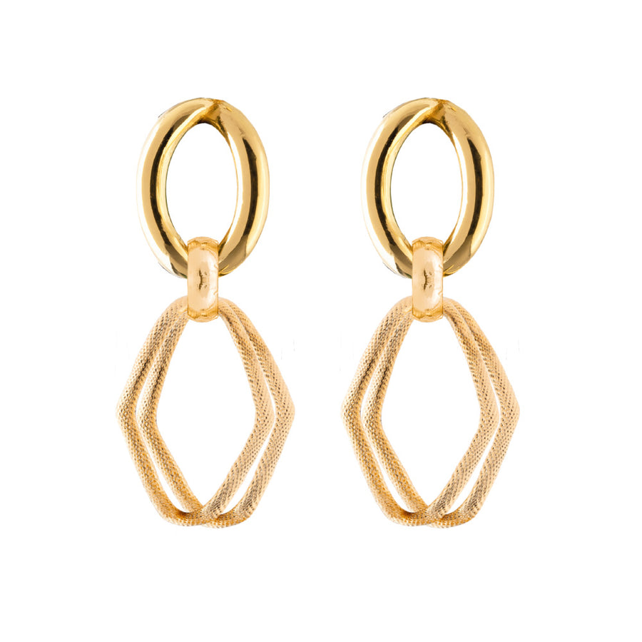 Diva Geometric Link Earrings