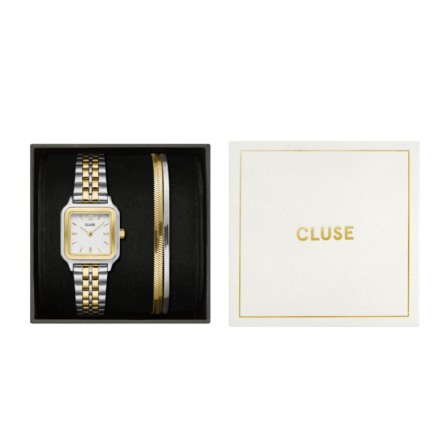 Cluse Giftbox Gracieuse Petite Bicolour & double snake bracelet