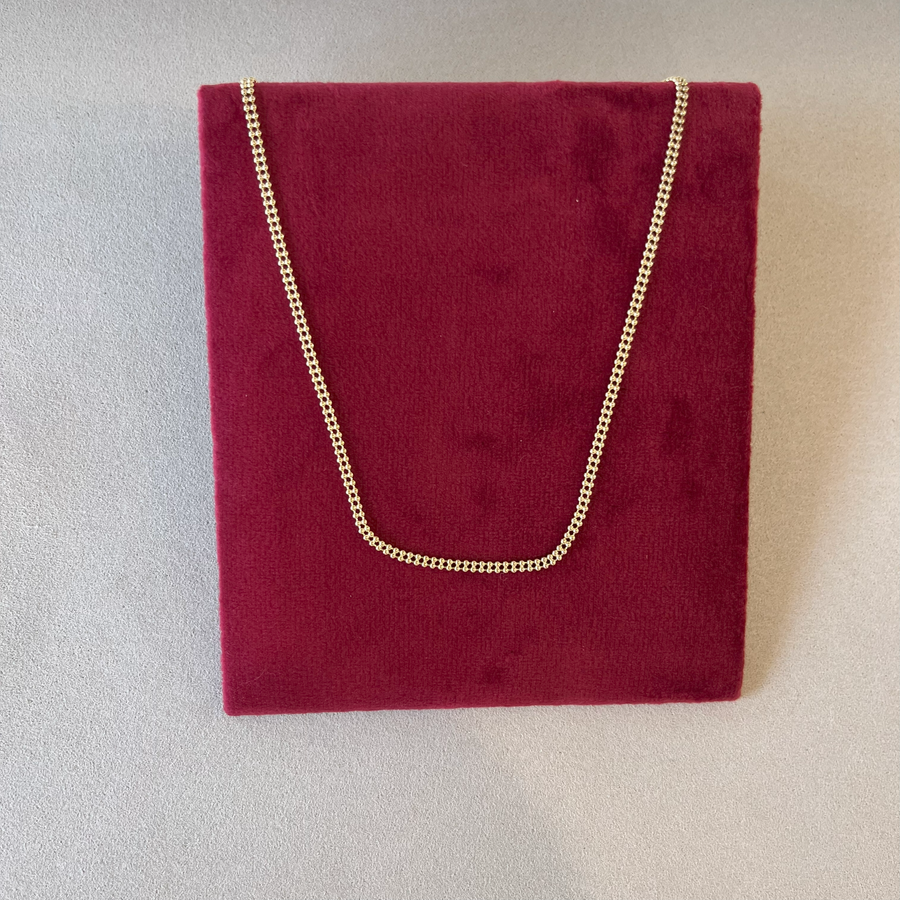 Double 9ct Bead Chain Gold Necklace