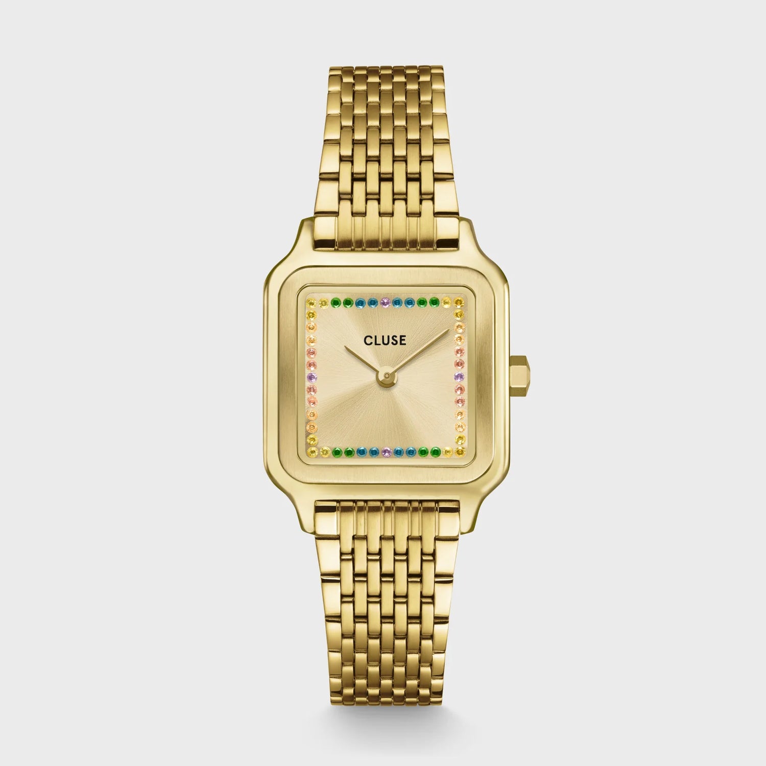 Gracieuse Petite Watch Steel, Rainbow stones, Gold
Colour