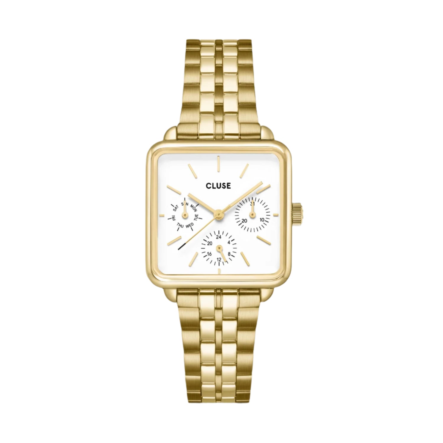 La Tétragone Multifunction Watch Steel, White, Gold
