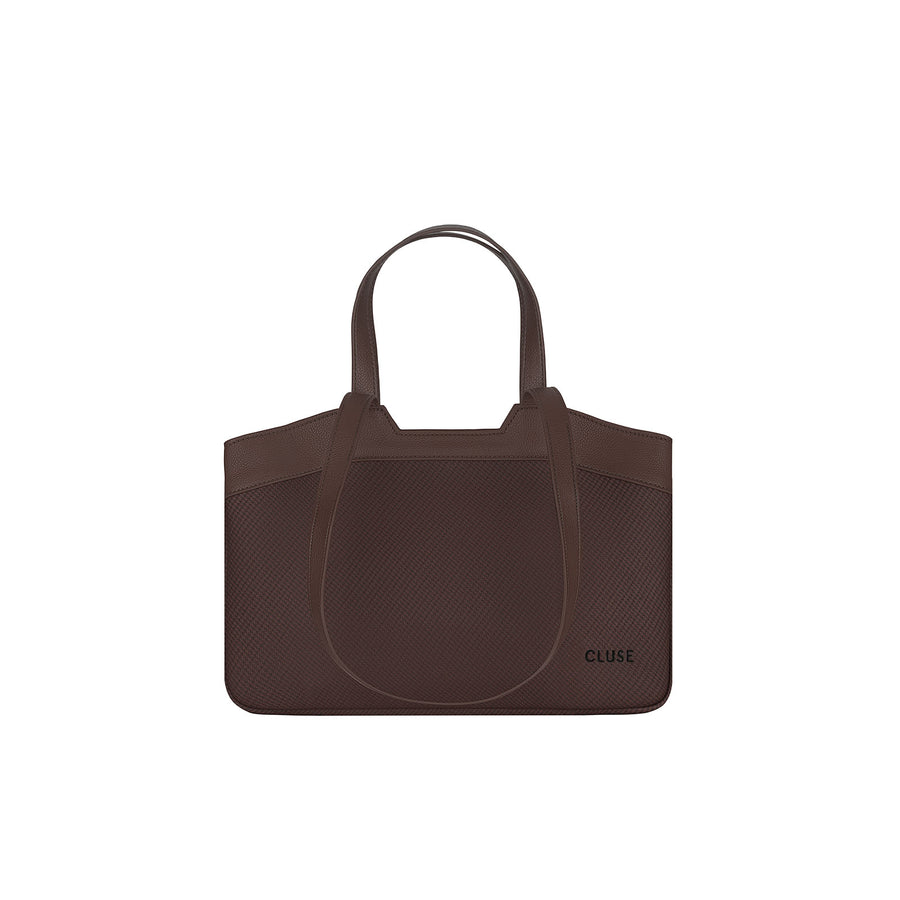 Cluse Tote Bag Petite, Textured Full Dark Brown Colour
