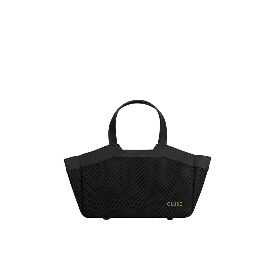 Cluse Tote Bag Mini, Textured Full Black Colour