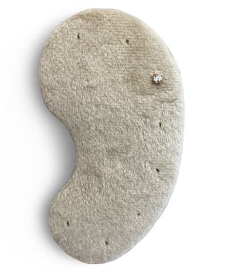 Titanium prong set top with clear CZ Silver or Gold