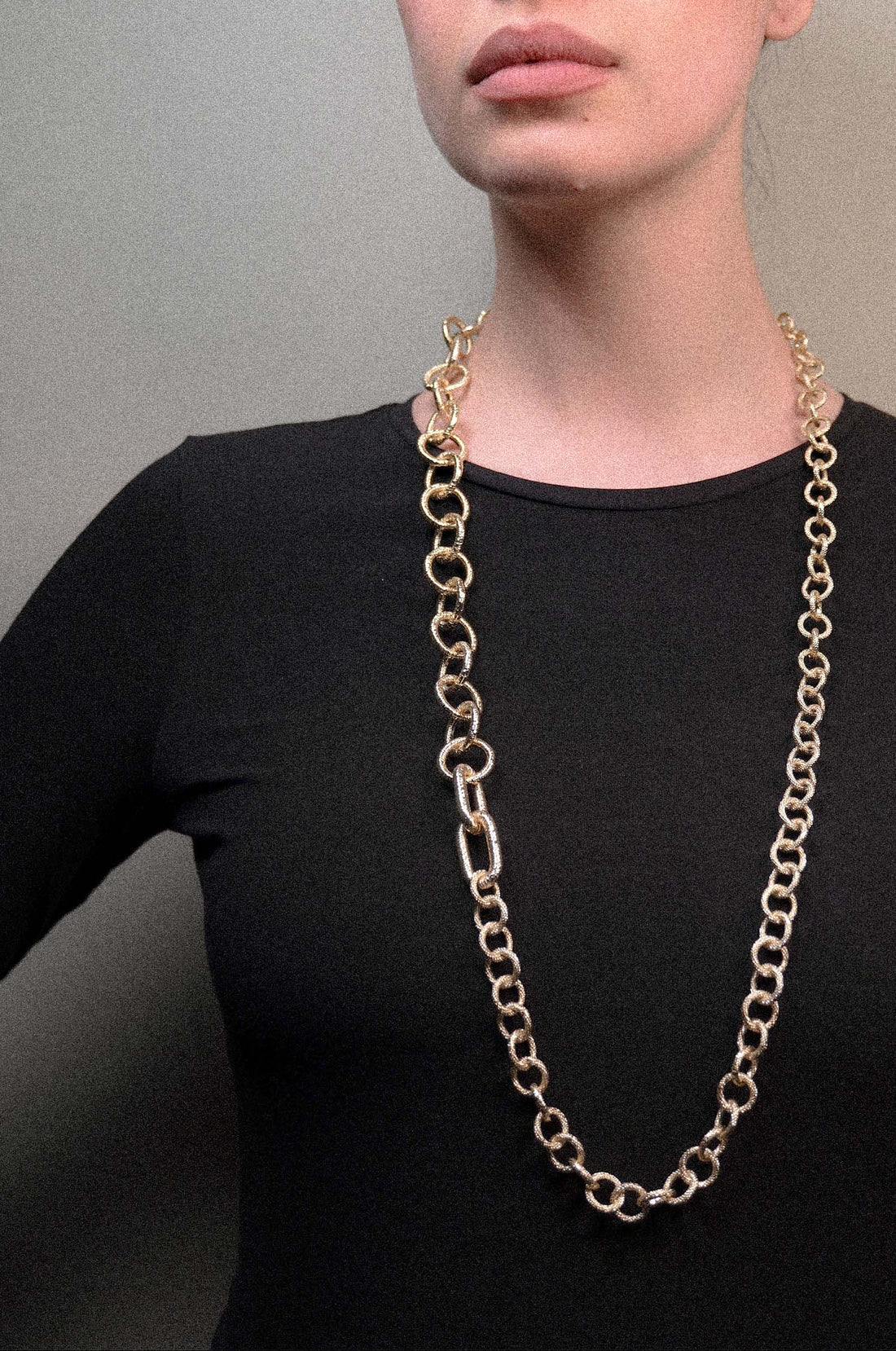 Long Mixed Mesh Necklace