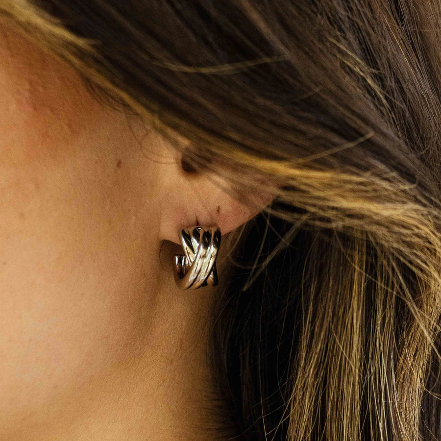 Maxi Crossover Bold Bands Earrings