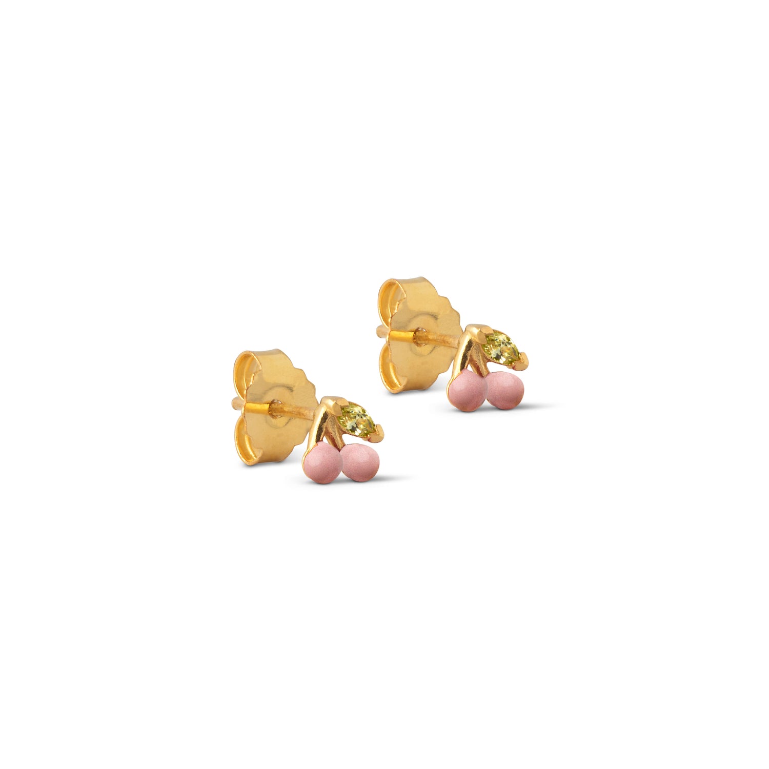 Cherry Light Pink Stud Earrings