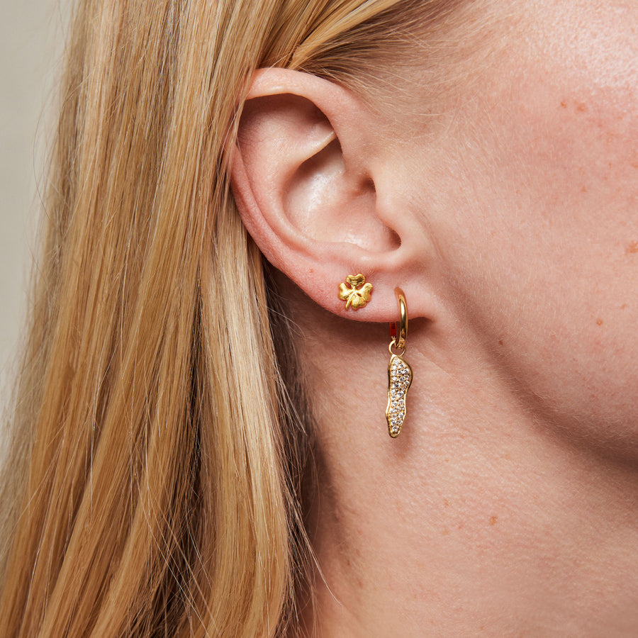 Organic clover Stud Earrings