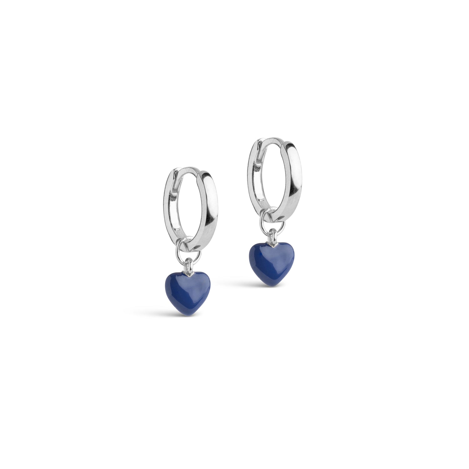 Amore Hoops - Silver Indigo