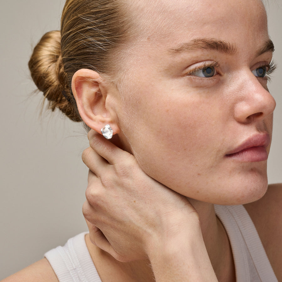Maia Small Stud Earring - Recycled Sterling Silver