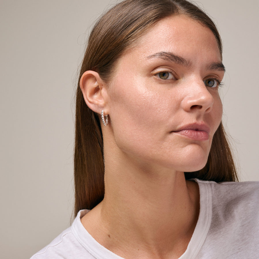 Ball Large Hoops - Recycled Sterling Silver