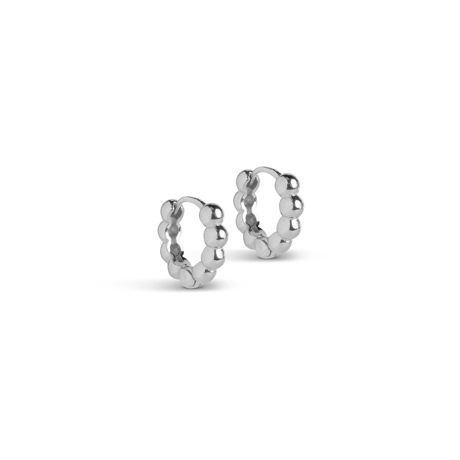 Ball Small Hoops - Recycled Sterling Silver