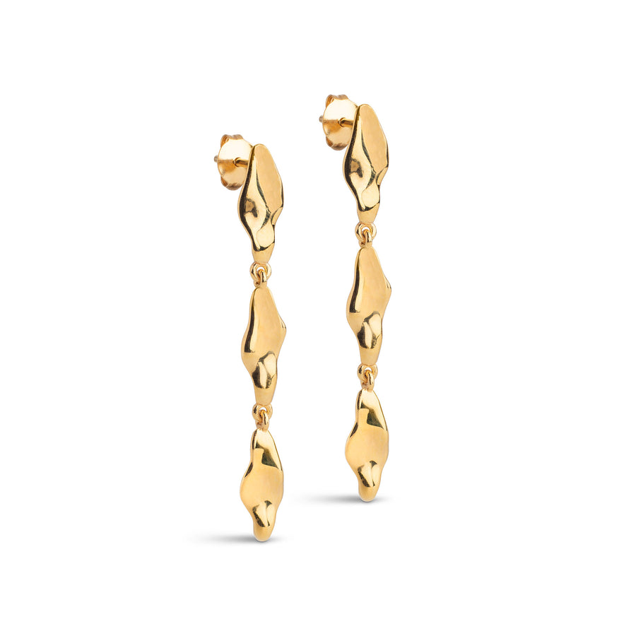 India Earrings - 18k Gold Plated Recycled Sterling Silver