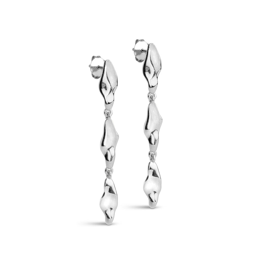 India Medium Earrings - Recycled Sterling Silver